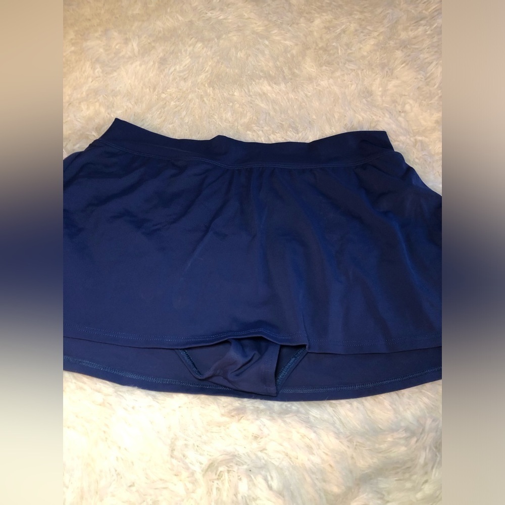 VENUS Blue Swim Skorts with Flared Skirt Overlay sizes 8 16 and 10 NWOT - Picture 8 of 13